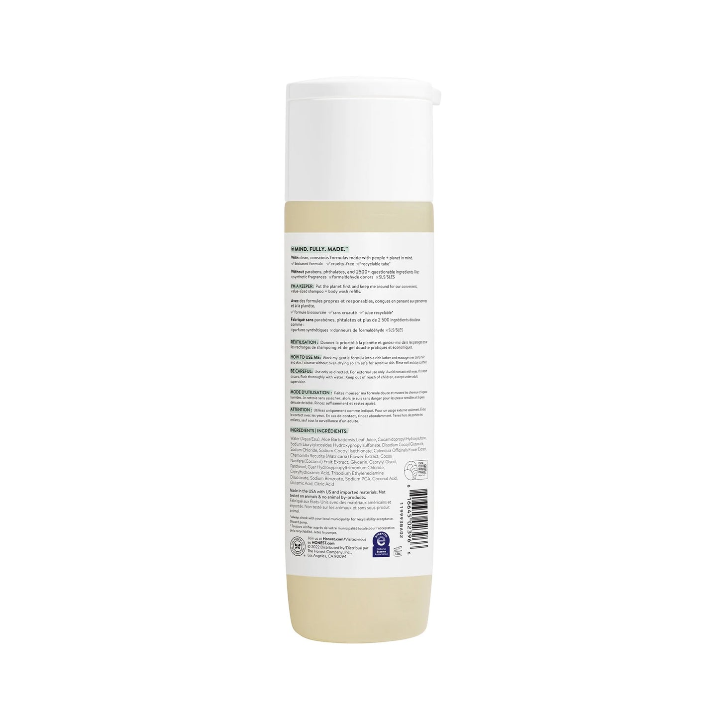 The  Company Sensitive 2-In-1 Shampoo and Body Wash, Fragrance Free, 10 Fl Oz