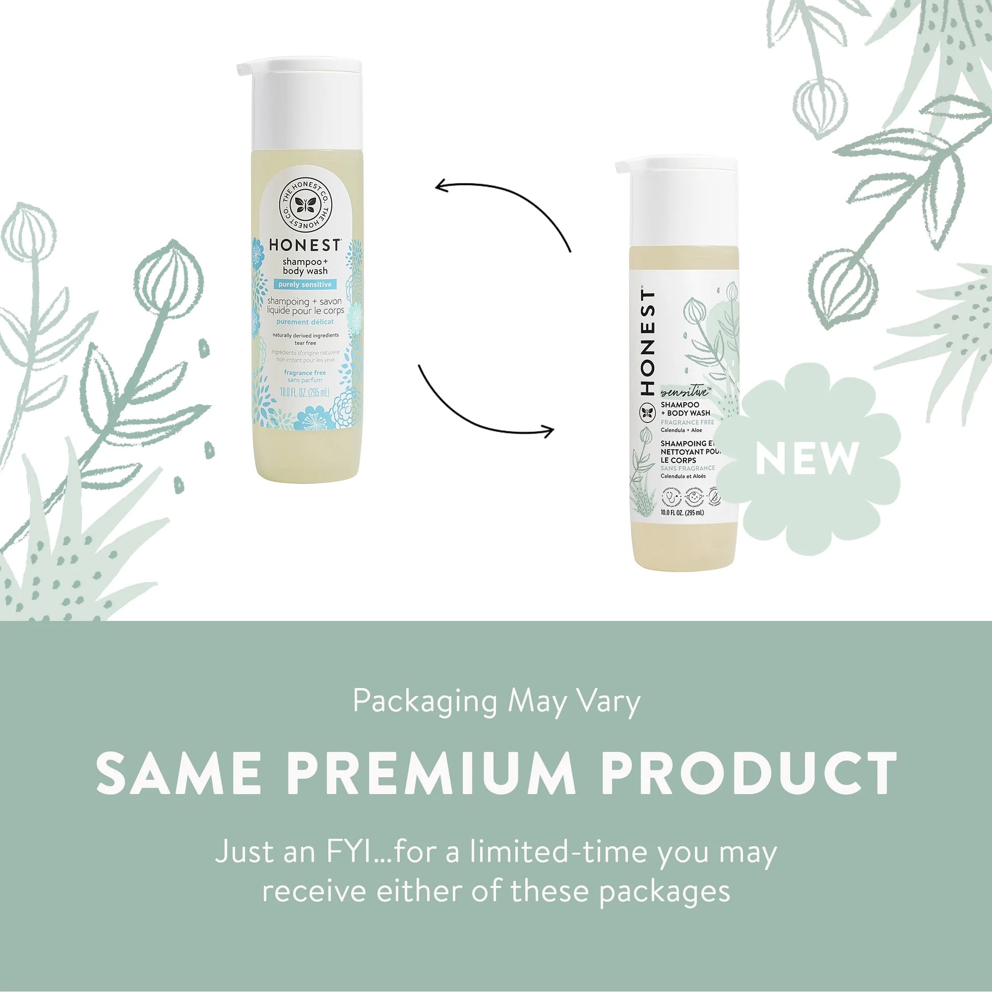 The  Company Sensitive 2-In-1 Shampoo and Body Wash, Fragrance Free, 10 Fl Oz